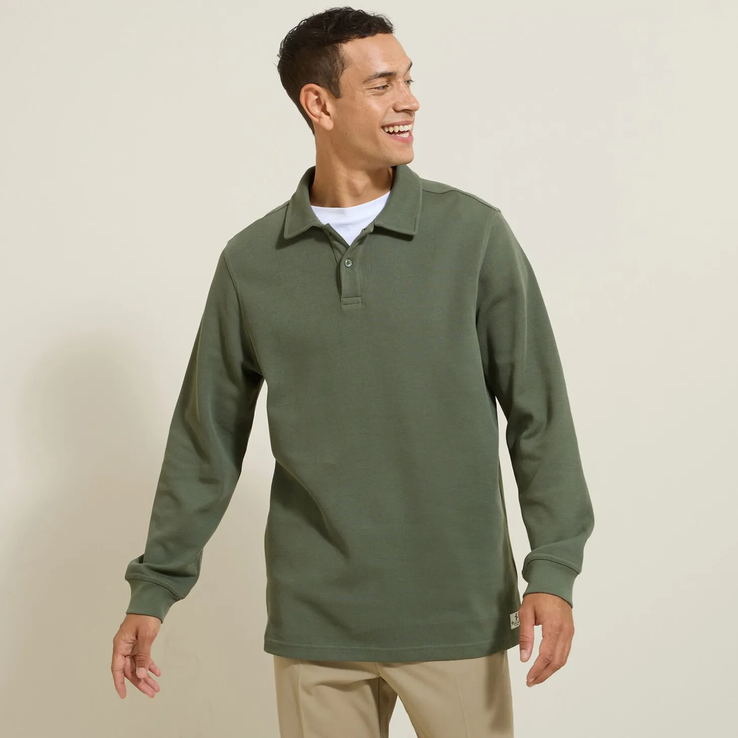 Sale Polo met lange mouwen en relax snit Polo