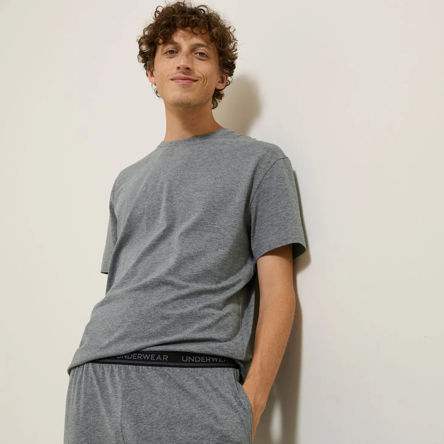 Outlet Pyjamaset van effen stof Pyjama