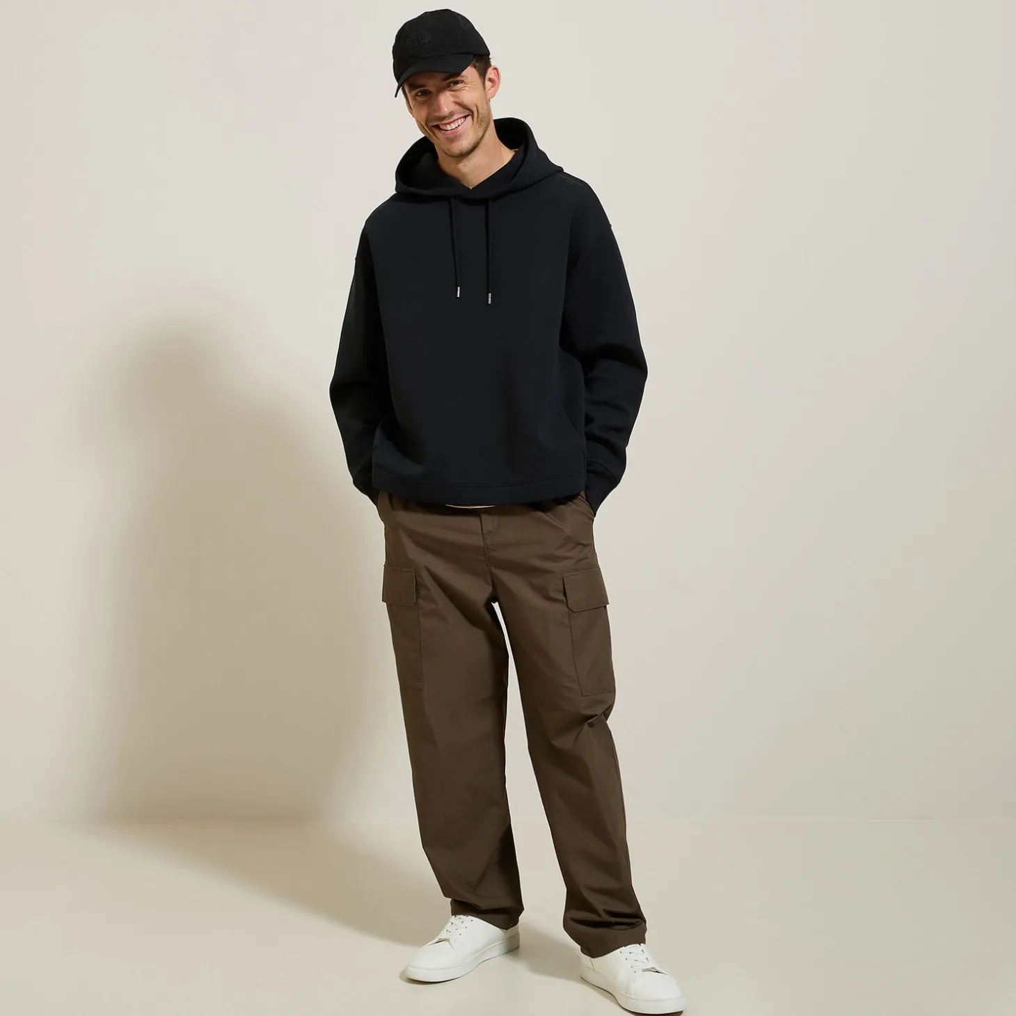 Sale Rechtvallende oversized sweater met kap Sweater