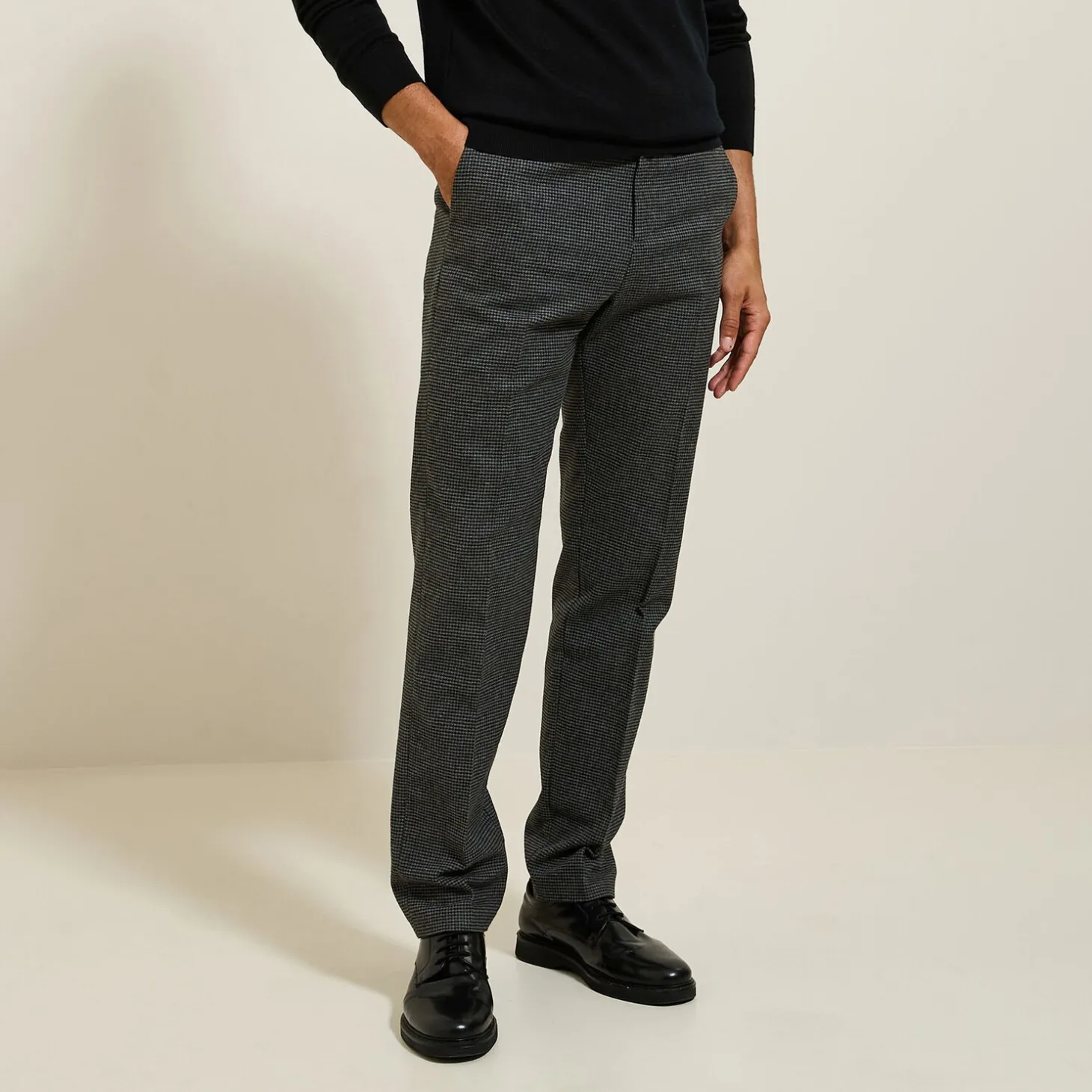 Hot Regular broek met pied-de-puce-motief Broek