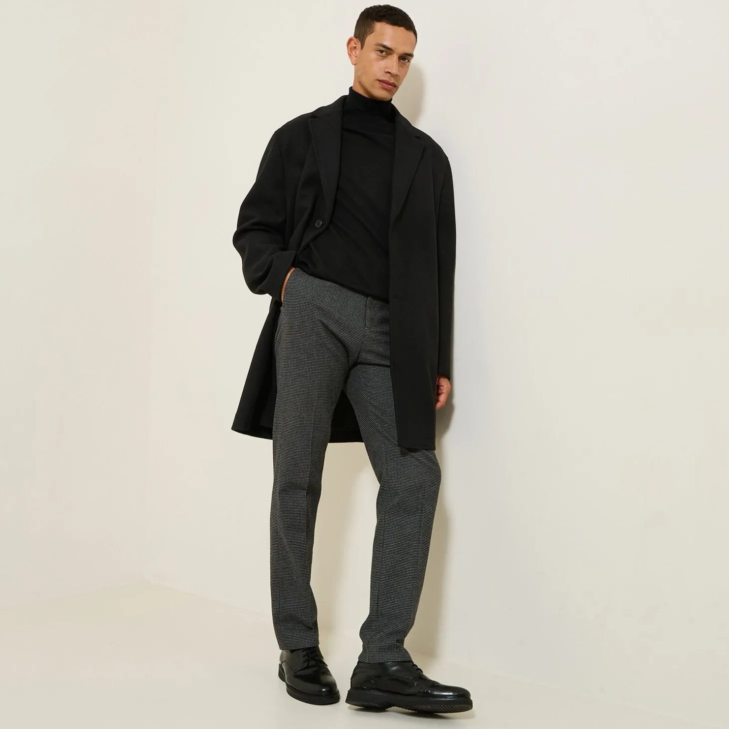 Hot Regular broek met pied-de-puce-motief Broek