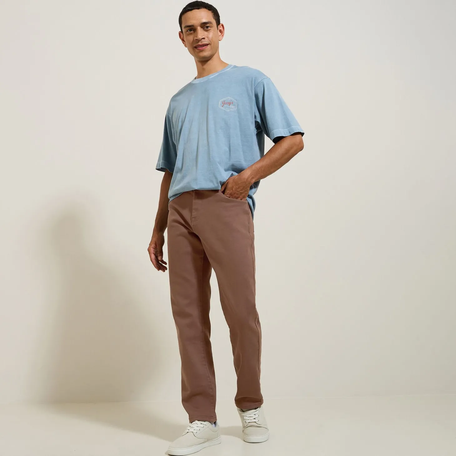 Sale Regular broek met vijf zakken Broek Chino|Broek