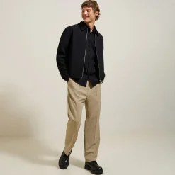 New Regular effen hemd in biokatoen Formele Overhemden|Overhemd