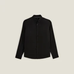 New Regular effen hemd in biokatoen Formele Overhemden|Overhemd