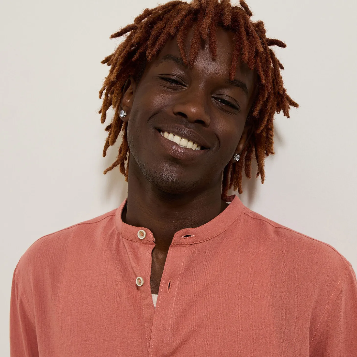 Cheap Regular effen hemd in gekreukte stof van katoen en Overhemd