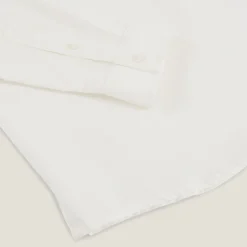 Outlet Regular effen hemd in gerecycled getextureerd kato Overhemd