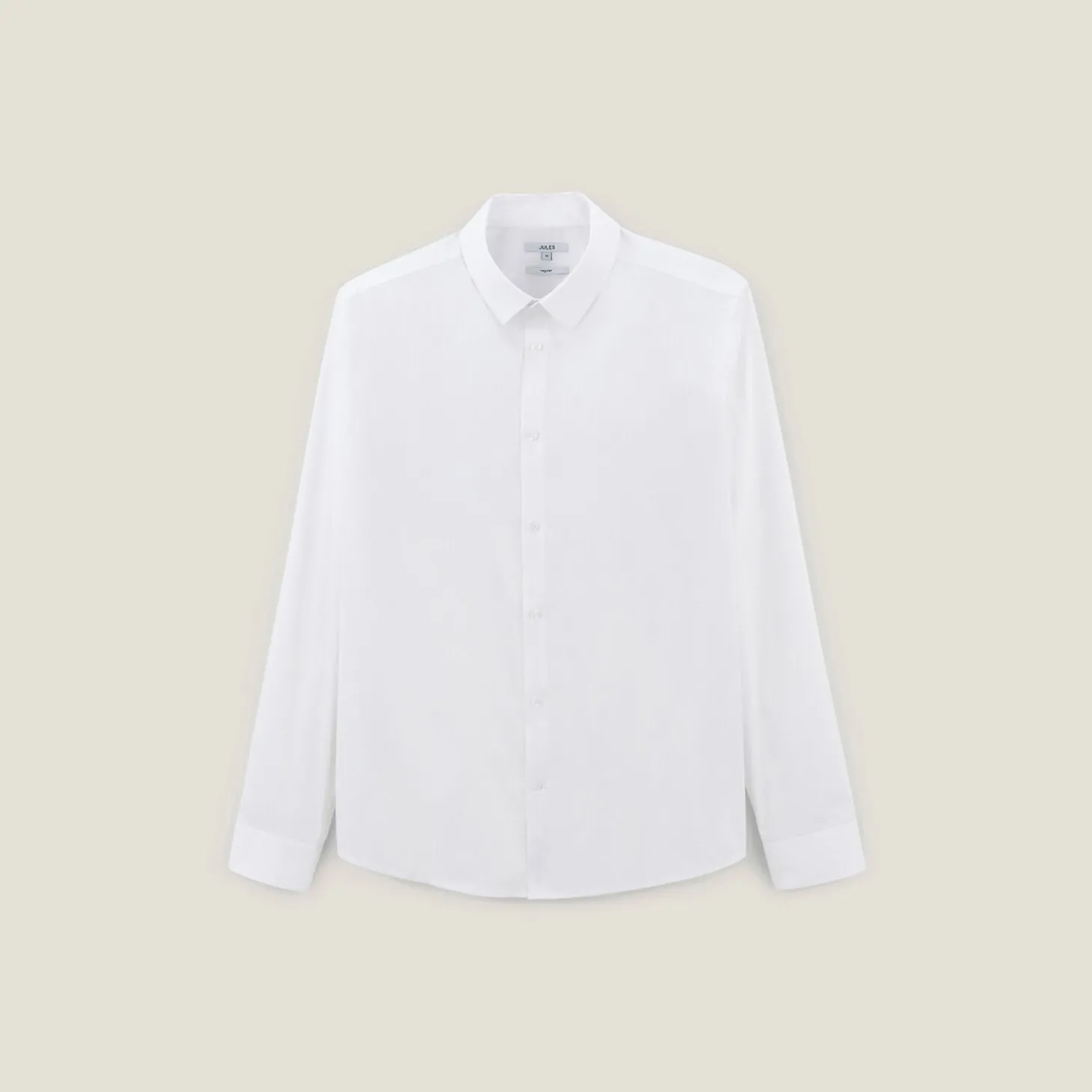 Best Regular effen hemd in katoen, nylon en elastaan Formele Overhemden|Overhemd