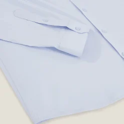 Flash Sale Regular effen hemd in katoen, nylon en elastaan Formele Overhemden|Overhemd