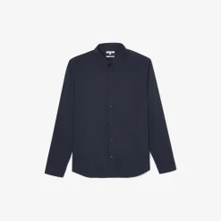 Discount Regular effen hemd in katoen, nylon en elastaan Formele Overhemden|Overhemd