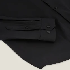 Discount Regular effen hemd in katoen, nylon en elastaan Formele Overhemden|Overhemd