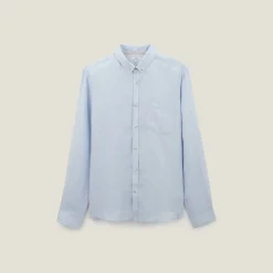 Cheap Regular effen hemd in linnen Overhemd