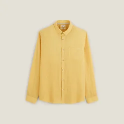 Store Regular effen hemd in linnen Overhemd