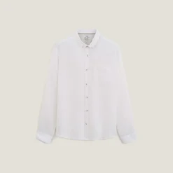 Cheap Regular effen hemd in linnen Overhemd