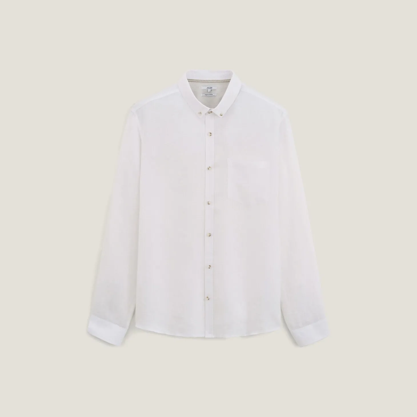 Cheap Regular effen hemd in linnen Overhemd