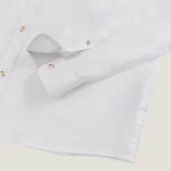 Cheap Regular effen hemd in linnen Overhemd