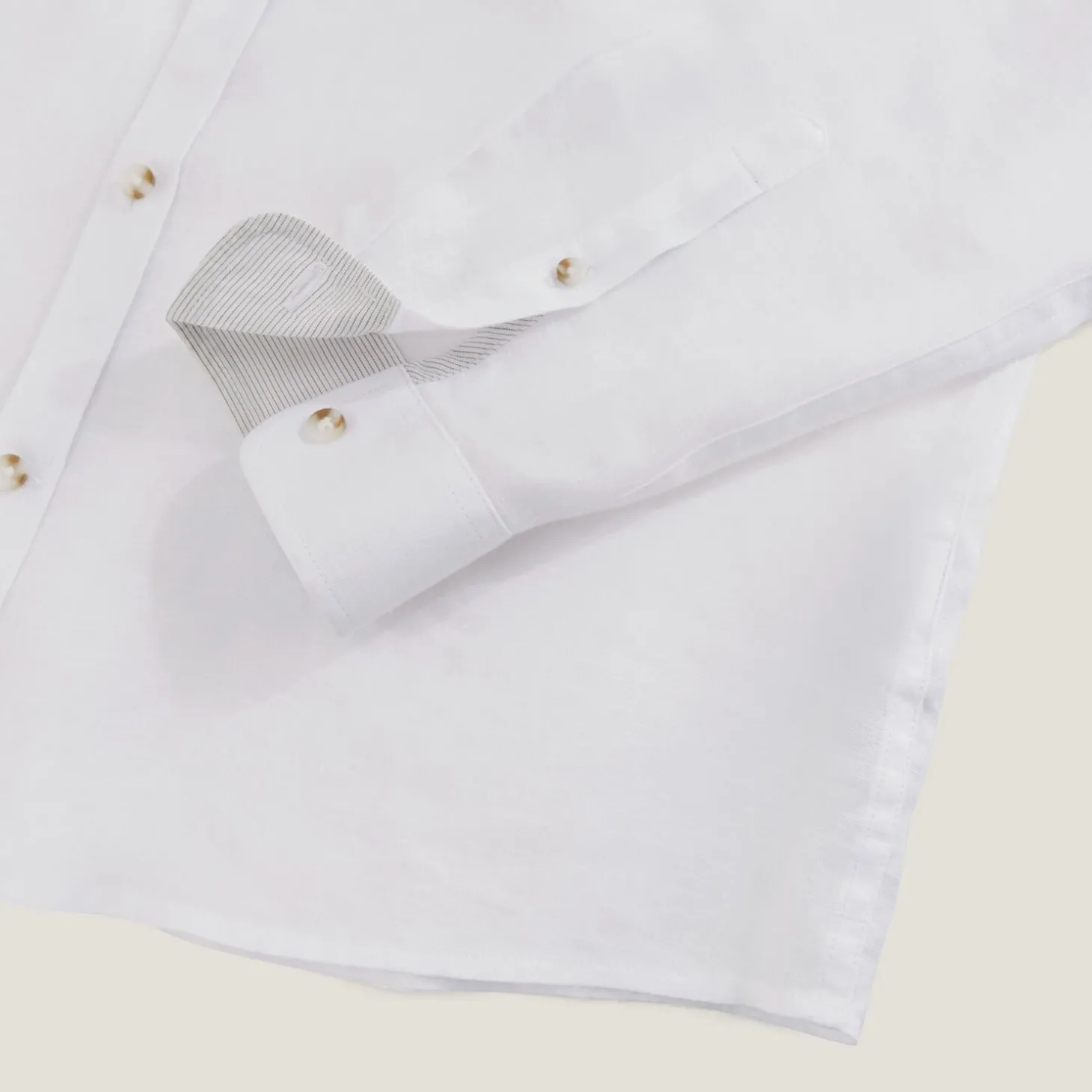 Cheap Regular effen hemd in linnen Overhemd