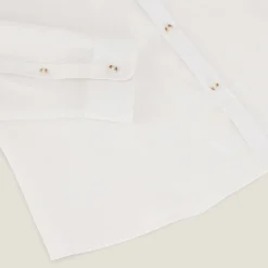 Sale Regular effen hemd in linnen met mao-kraag Overhemd