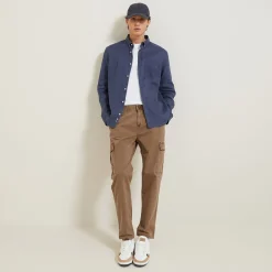 Sale Regular effen hemd in linnen Overhemd