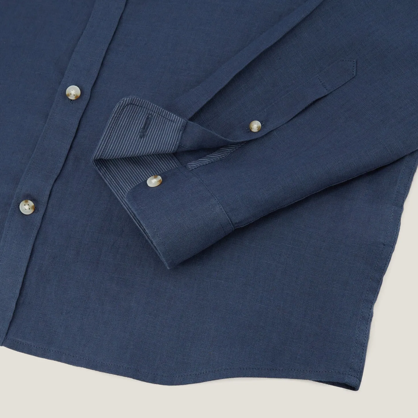 Sale Regular effen hemd in linnen Overhemd