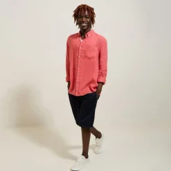 Shop Regular effen hemd in linnen Overhemd