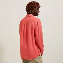 Shop Regular effen hemd in linnen Overhemd