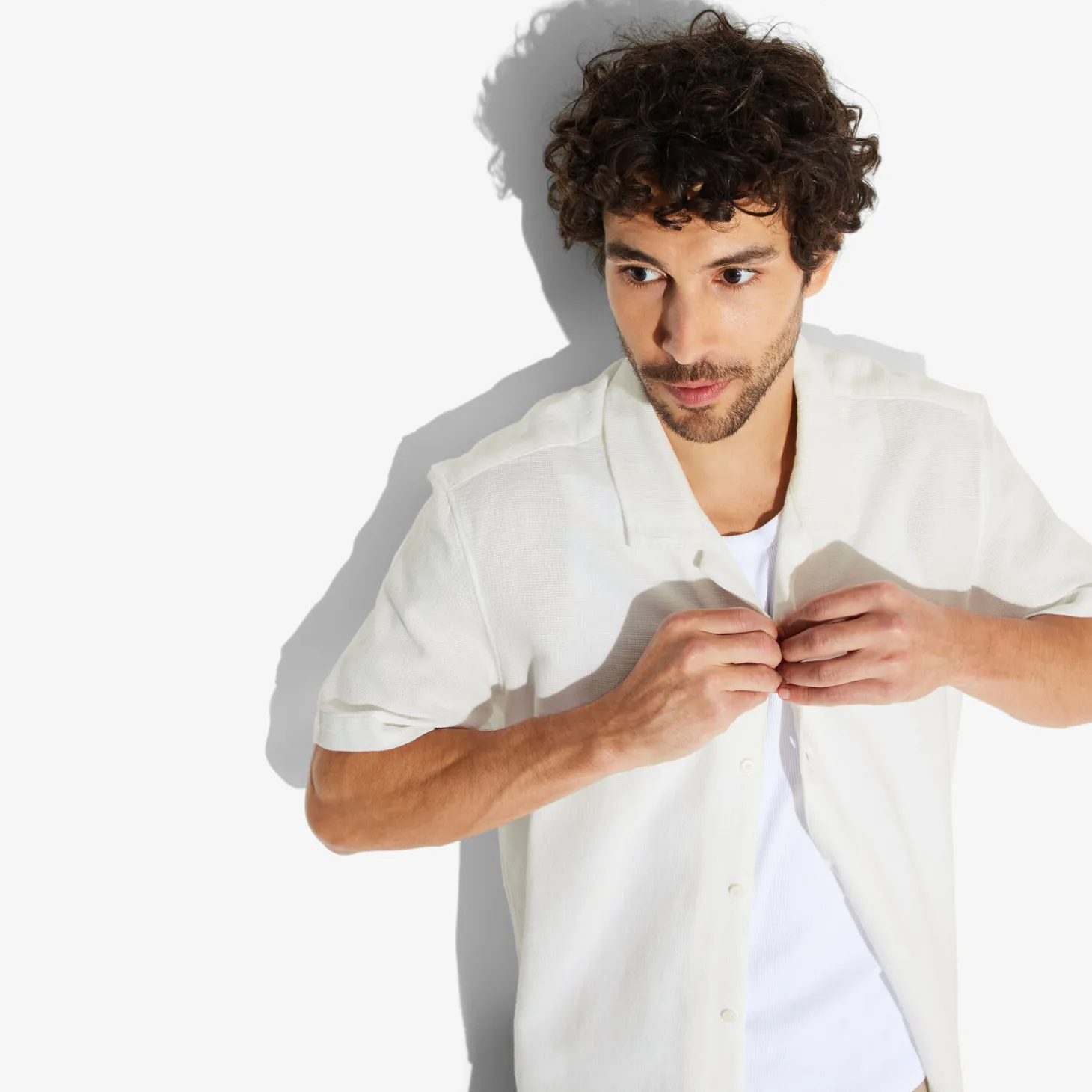 Fashion Regular effen hemdje in katoentricot Overhemd