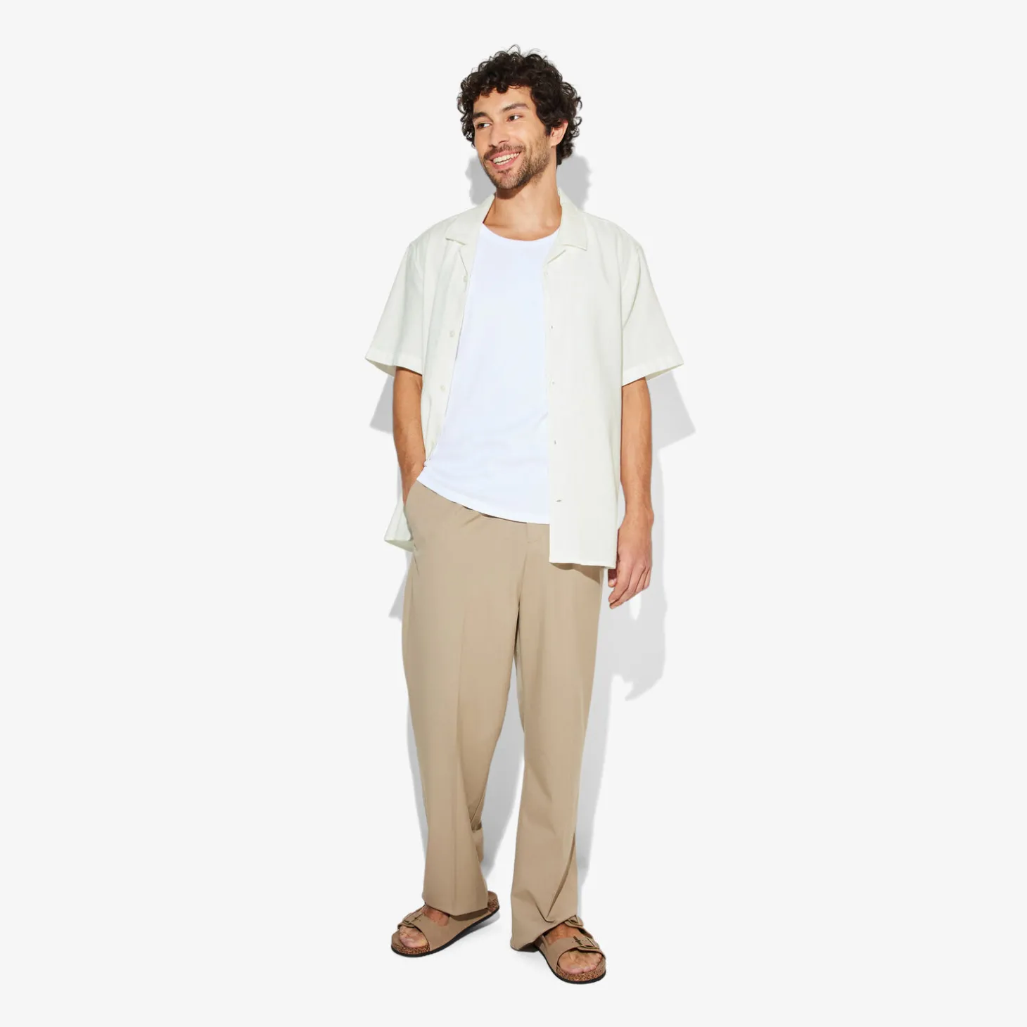 Fashion Regular effen hemdje in katoentricot Overhemd