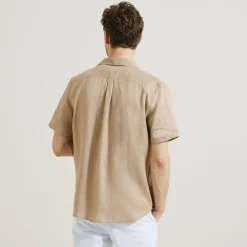 Best Regular effen hemdje in linnen Overhemd