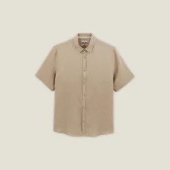 Best Regular effen hemdje in linnen Overhemd