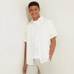 Discount Regular effen hemdje in linnen Overhemd