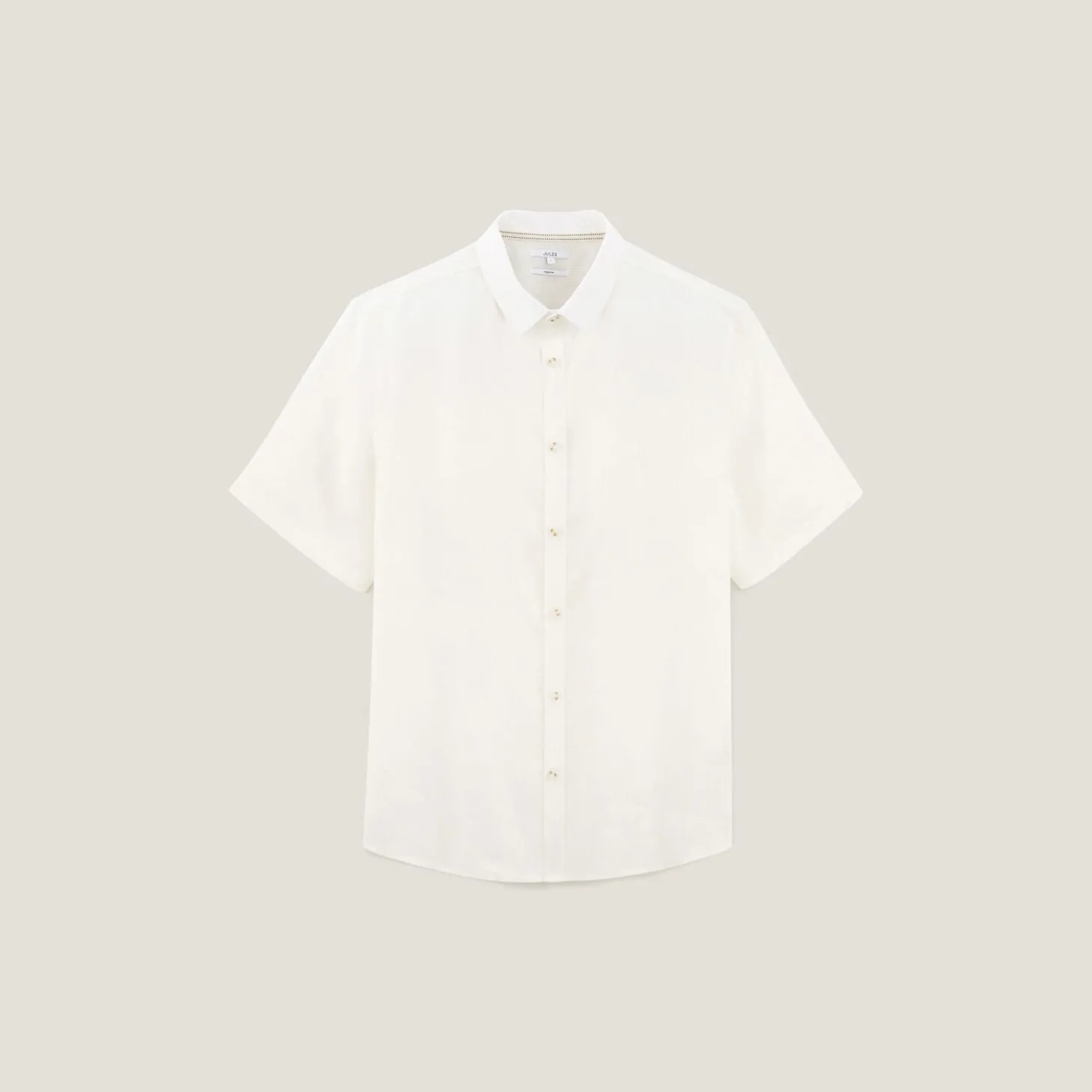 Discount Regular effen hemdje in linnen Overhemd