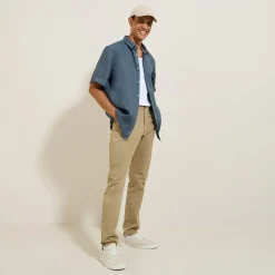 Best Sale Regular effen hemdje in linnen Overhemd