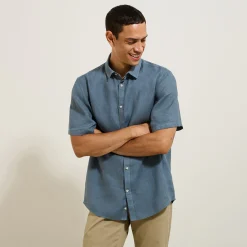 Best Sale Regular effen hemdje in linnen Overhemd