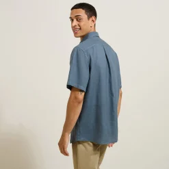 Best Sale Regular effen hemdje in linnen Overhemd