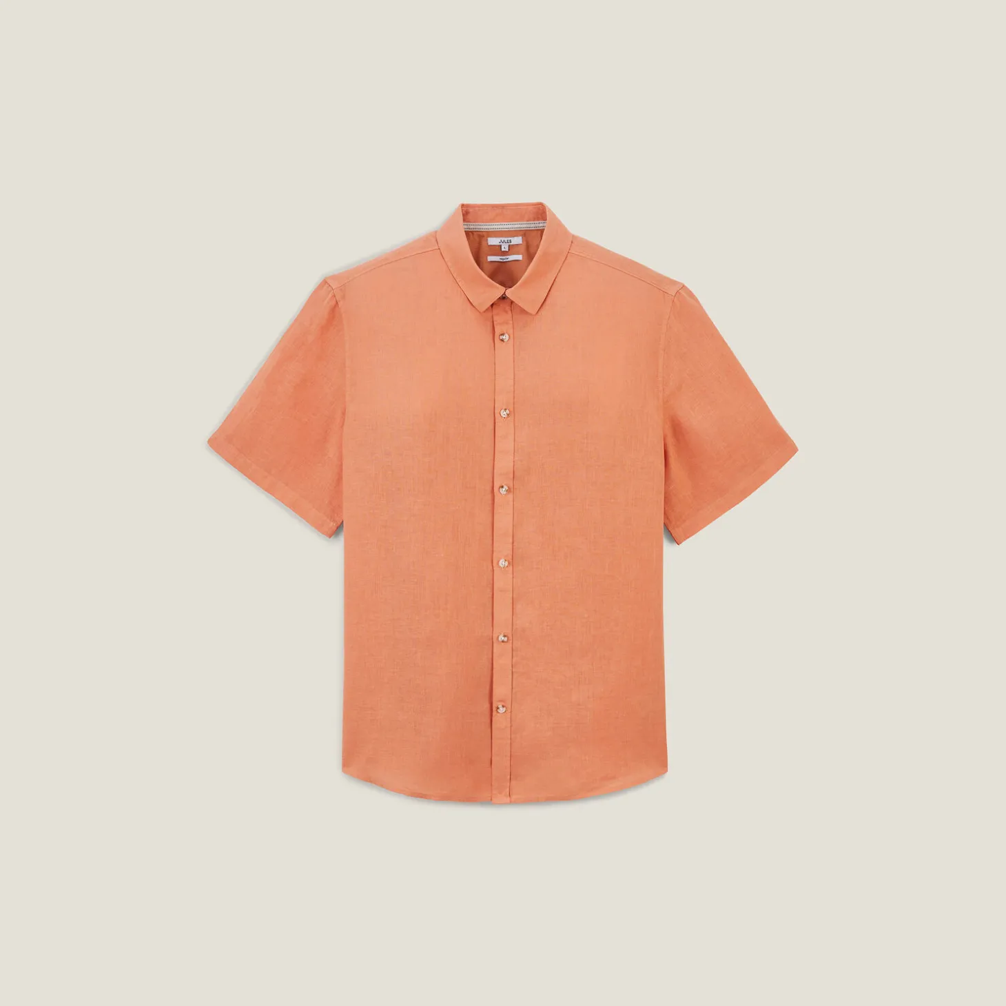 Fashion Regular effen hemdje in linnen Overhemd