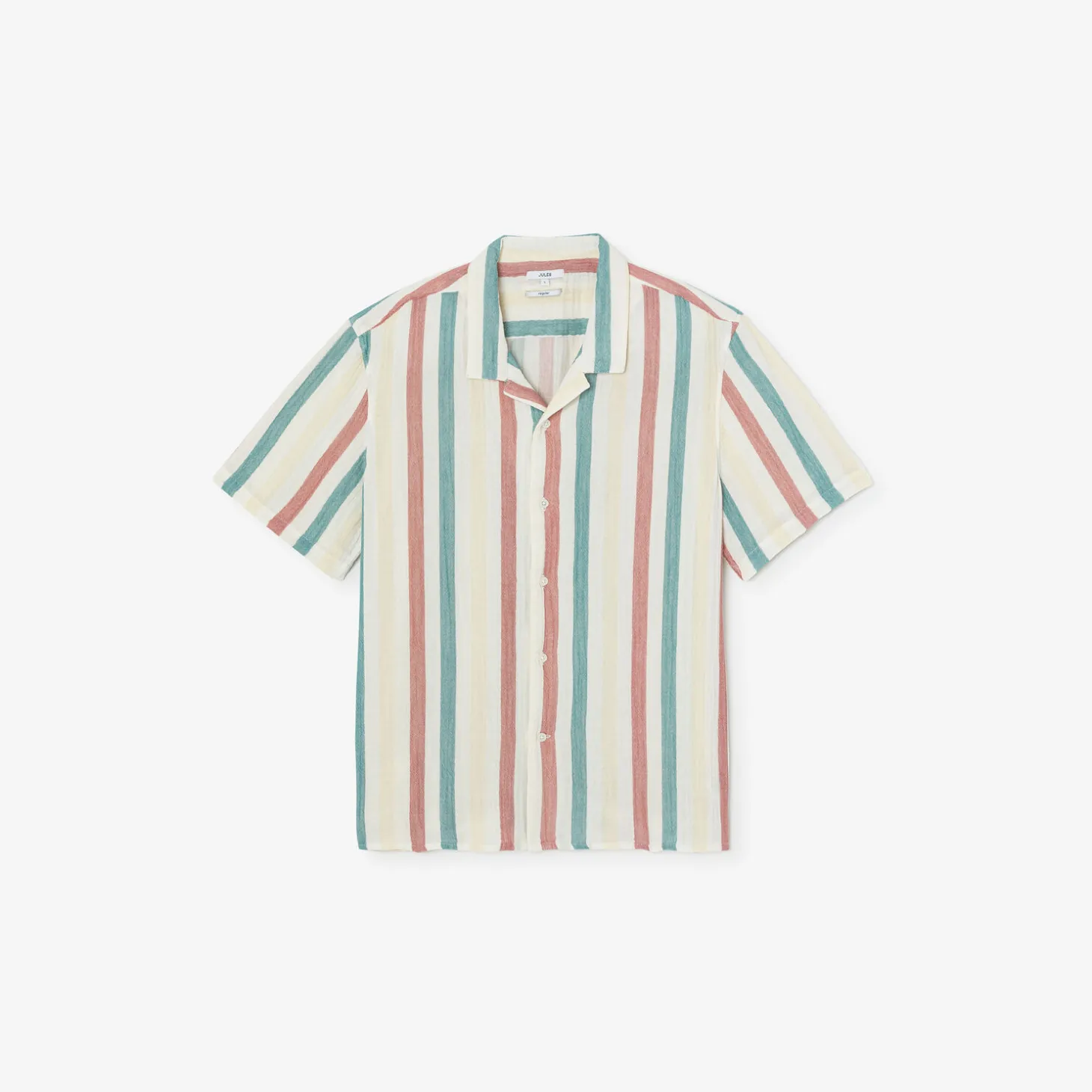 Hot Regular fit gestreept overhemd met korte mouw van Overhemd