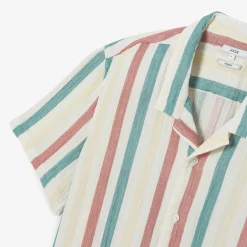 Hot Regular fit gestreept overhemd met korte mouw van Overhemd