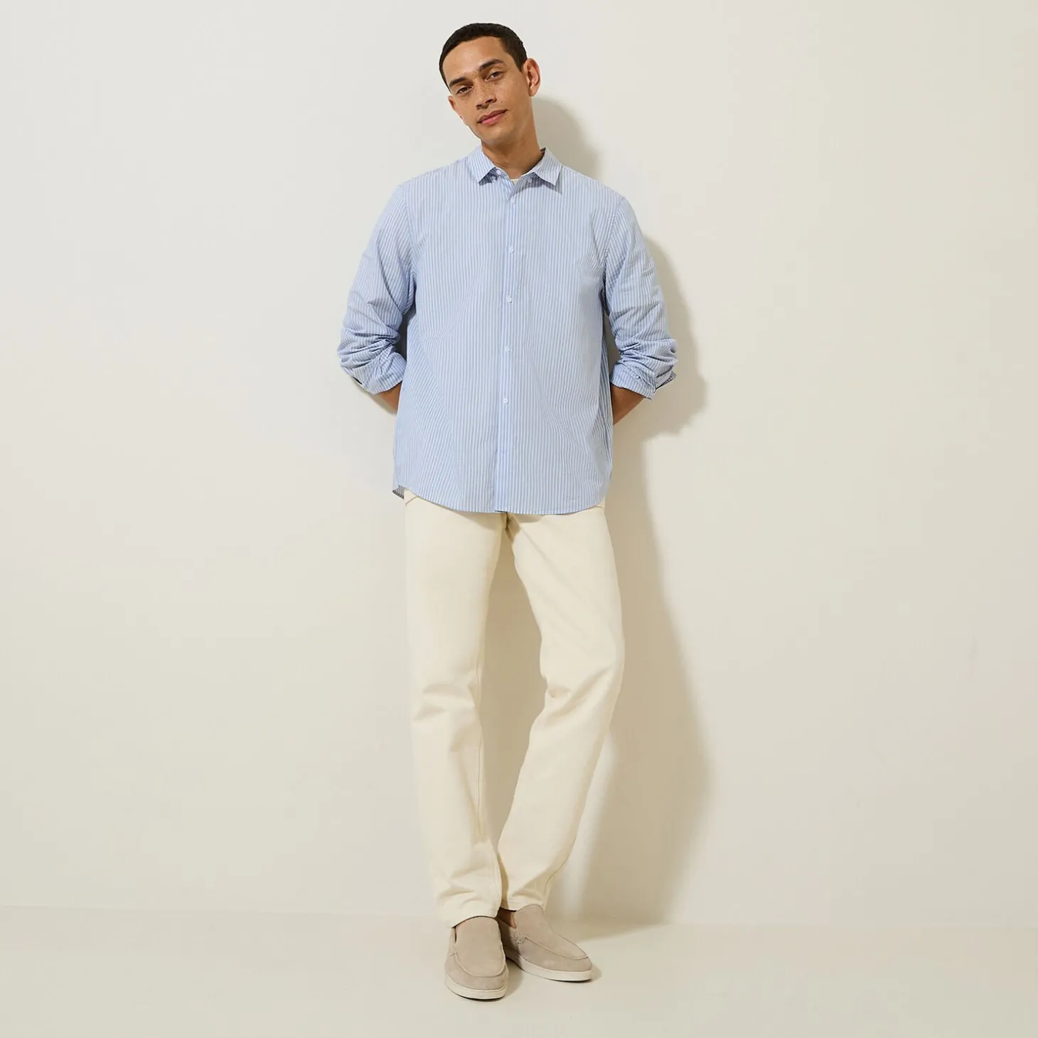 Discount Regular gestreept hemd in katoen Formele Overhemden|Overhemd