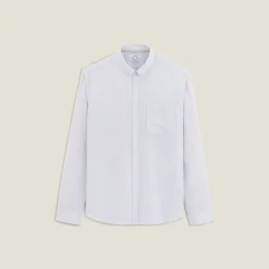 Sale Regular gestreept hemd in katoen en linnen Overhemd