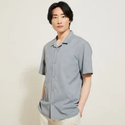 Shop Regular, katoenen hemdje met geborduurd motief Overhemd