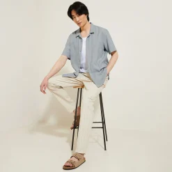 Shop Regular, katoenen hemdje met geborduurd motief Overhemd