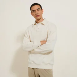 Best Relaxed effen sweater met polokraag Sweater