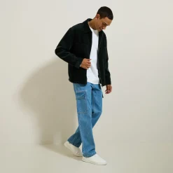 Cheap Ribfluwelen jack hemdskraag Mantel & Jack