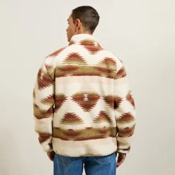 Best Sherpasweater met ritskraag en print Sweater