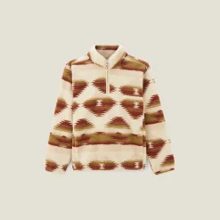 Best Sherpasweater met ritskraag en print Sweater