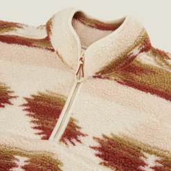 Best Sherpasweater met ritskraag en print Sweater