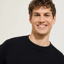 Cheap Slim basic T-shirt met ronde hals T-shirt