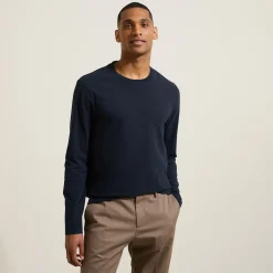 Cheap Slim basic T-shirt met ronde hals T-shirt