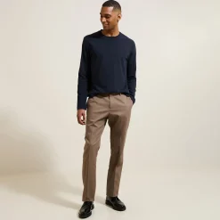 Cheap Slim basic T-shirt met ronde hals T-shirt