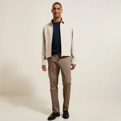 Cheap Slim basic T-shirt met ronde hals T-shirt